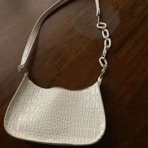 White Alligator Skin Purse